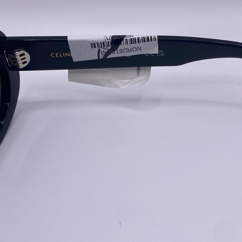 Celine Triomphe Sunglasses CL40194U Black Smoke Grey Gold Oval 52-22-145 NWT - Picture 3 of 5